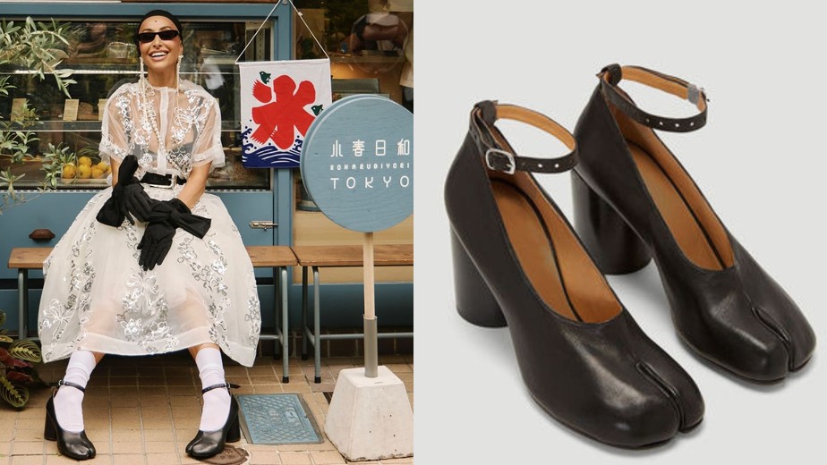 Sapato 'favorito' de Sabrina Sato no Japão marca dedão e sai por R