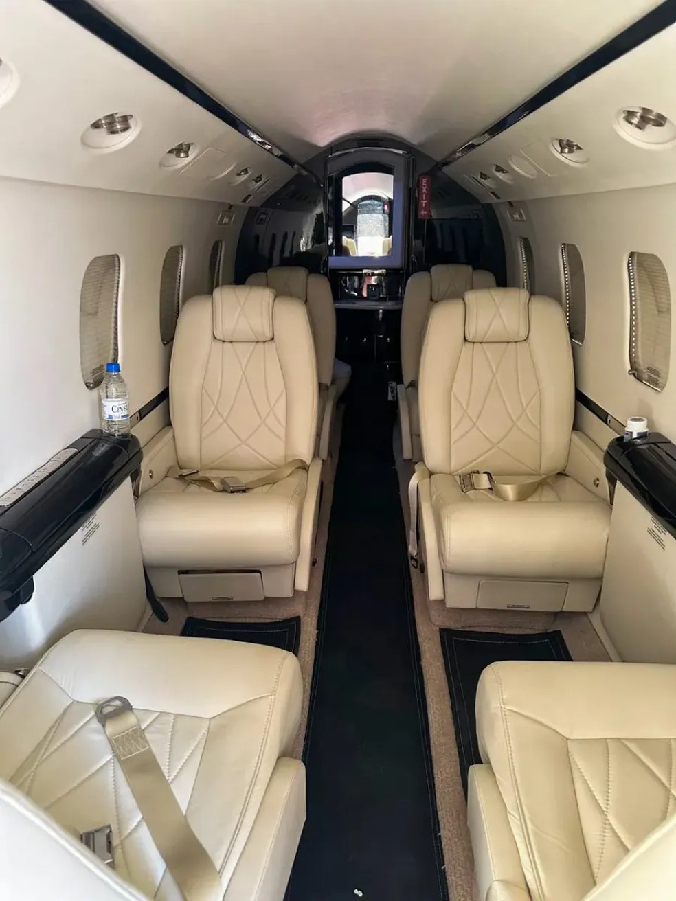 O jatinho Gulfstream G100, igual modelo comprado por Jon Vlogs — Foto: FlightMarket/Reprodução