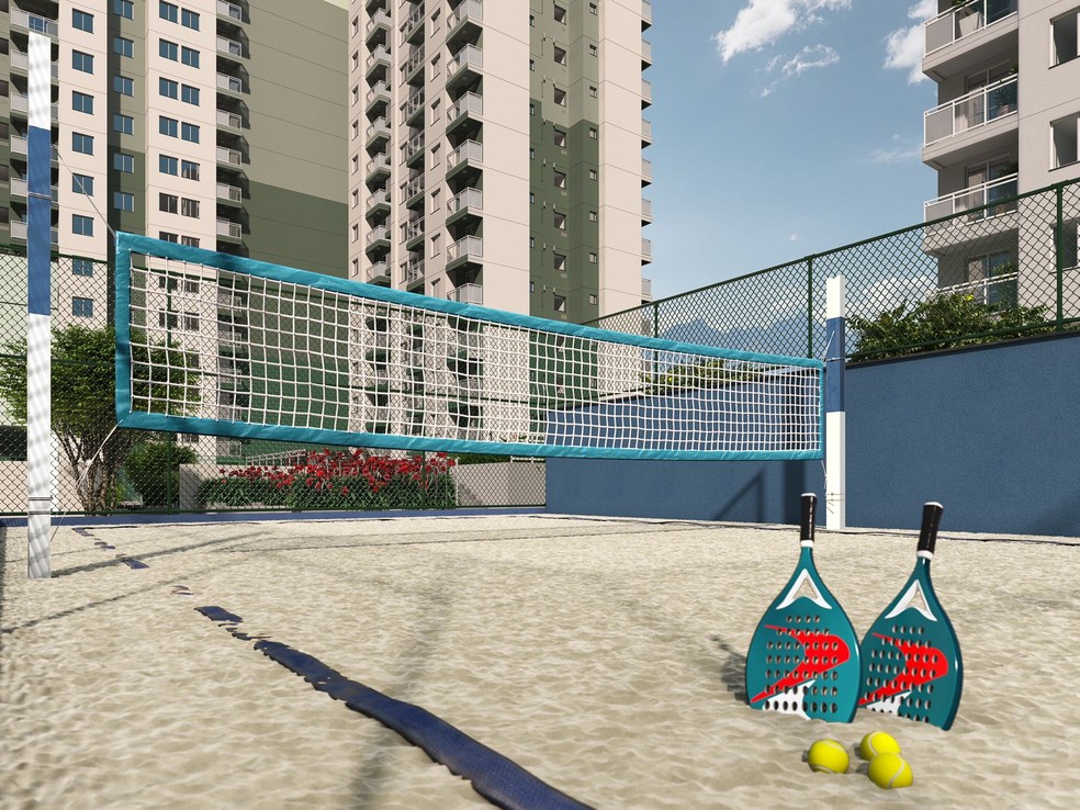 Beach tennis é um diferencial que impulsiona vendas — Foto: CURY/DIVULGAÇÃO