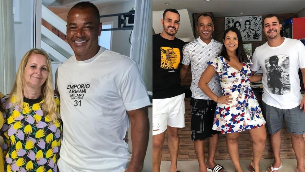 Em 35 anos de casados, Cafu e Regina Feliciano tiveram três filhos, mas primogênito faleceu em 2019 — Foto: reprodução
