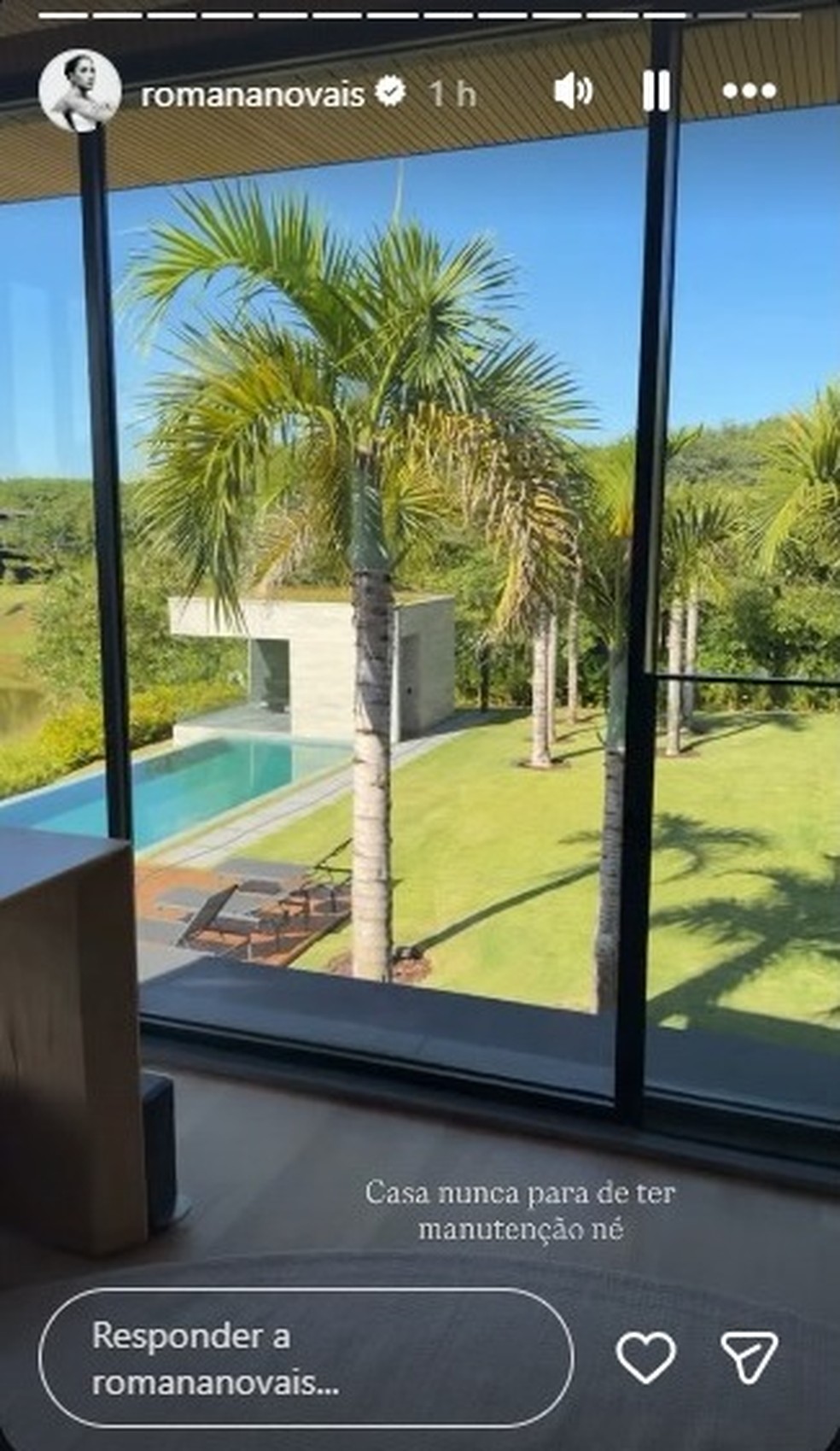 Esposa de Alok, Romana Novais mostra nova mansão do casal — Foto: Reprodução/Instagram