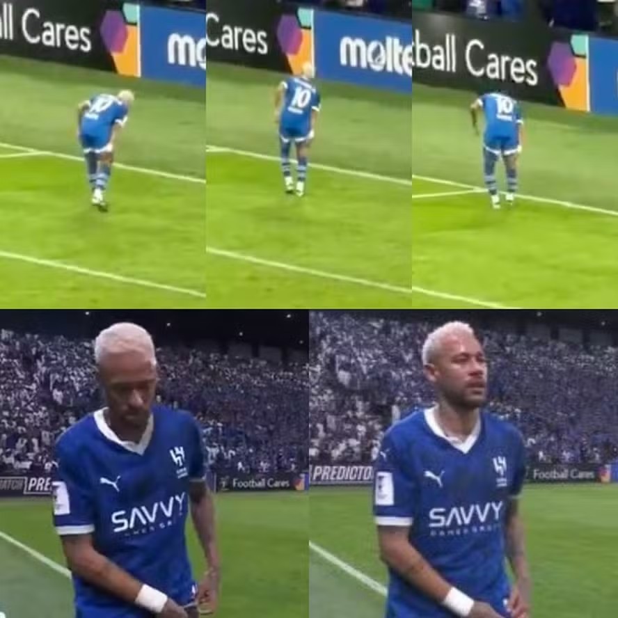 Neymar joga 28 minutos e é substituído com dores na perna direita em jogo  do Al Hilal