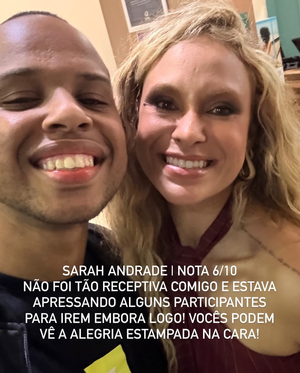 Fã viraliza ao dar notas para simpatia de ex-BBBs após encontro — Foto: reprodução/ instagram