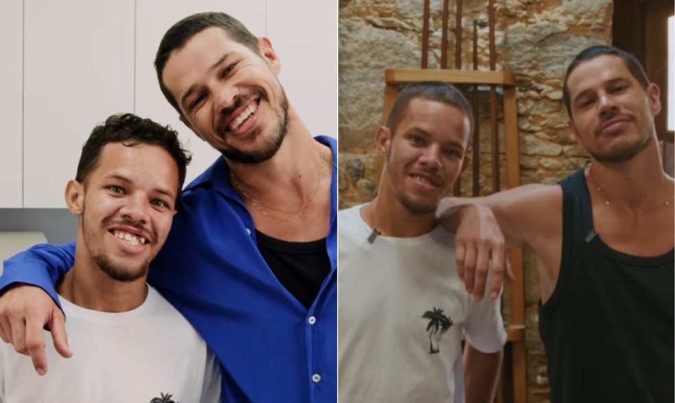 José Loreto leva sósia Lorran Galdino na barbearia 'para ficar mais gêmeo' — Foto: Reprodução/Instagram