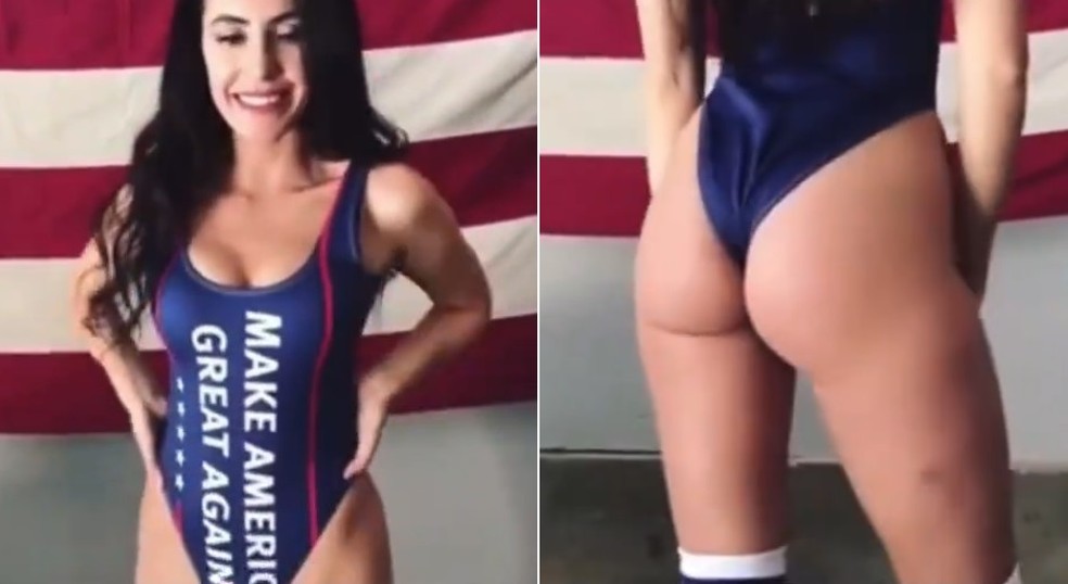 Anna Paulina Luna em v&iacute;deo para campanha pr&oacute;-Trump &mdash; Foto: Reprodu&ccedil;&atilde;o/X