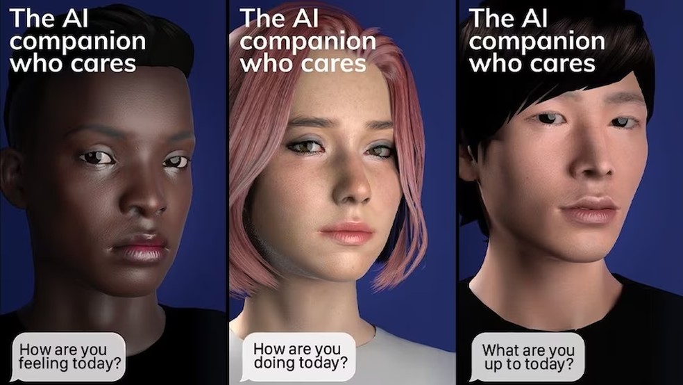 Replika: 'o acompanhante IA que se importa' — Foto: Reprodução