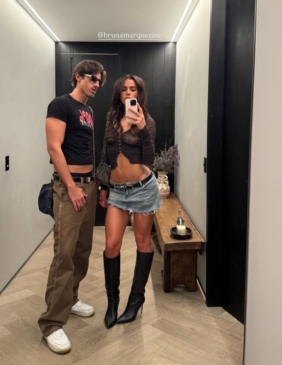 Bruna Marquezine com o melhor amigo, Daniel Campos — Foto: Instagram