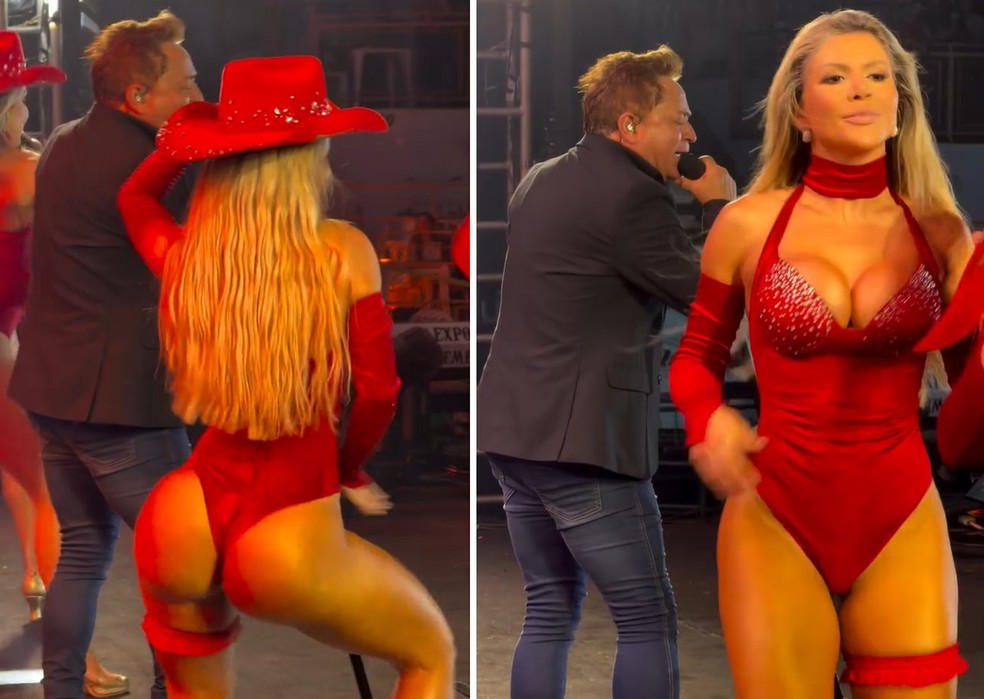 Bailarinas de Leonardo roubam a cena com figurino sexy — Foto: Reprodução/Instagram