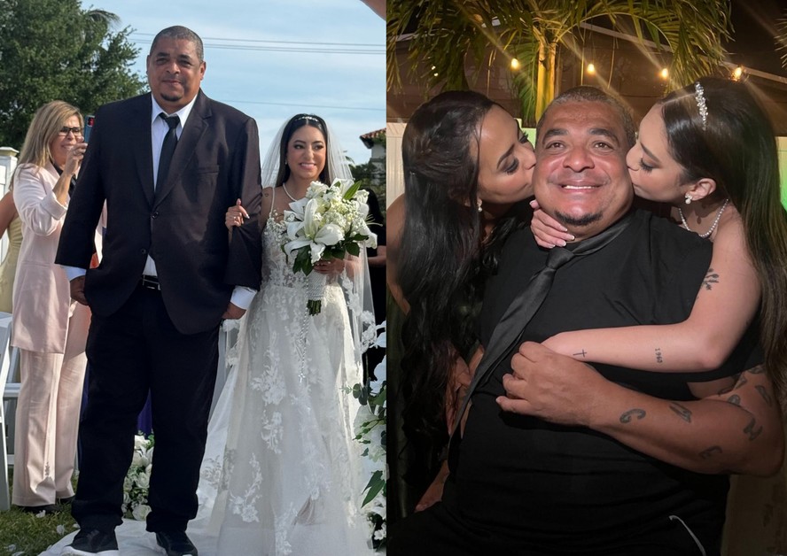 Filha de Vampeta, Giovana Santos se casou com presença do jogador após tretas