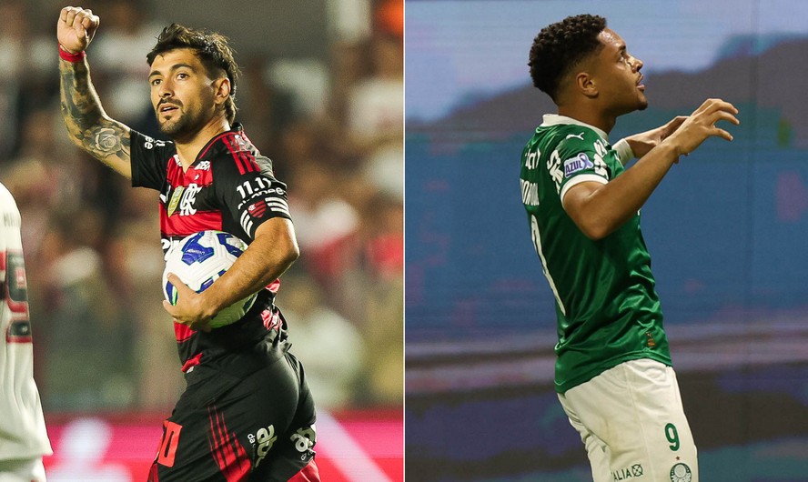 Flamengo e Palmeiras têm sete jogos restantes neste Brasileirão