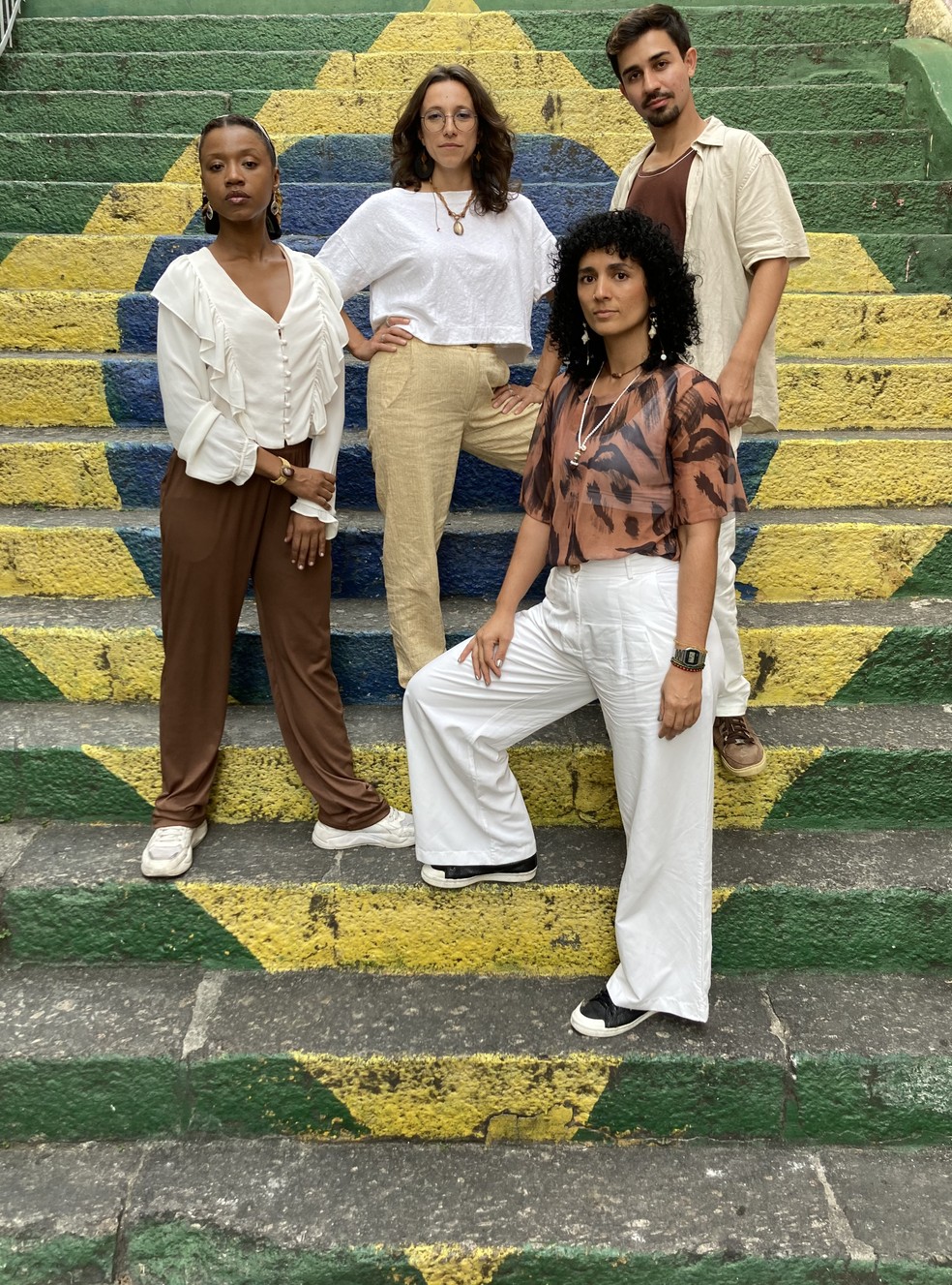 Os curadores Cleiton Almeida, Mery Horta, Mayara Assis, Yasmin Coelho — Foto: Divulgação/Ramon Castellano