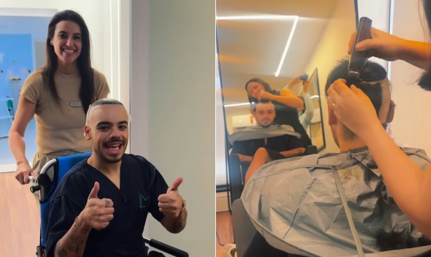 Influenciador Gabriel Rocha faz implante capilar e comemora: 'Em busca ...