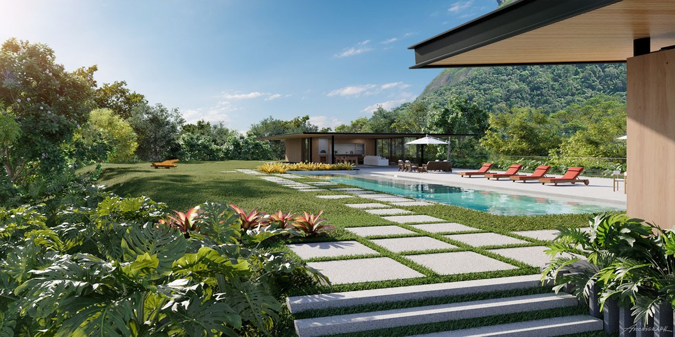 Projeto da mansão que está sendo construída em São Conrado — Foto: Divulgação/Sérgio Castro Ouro