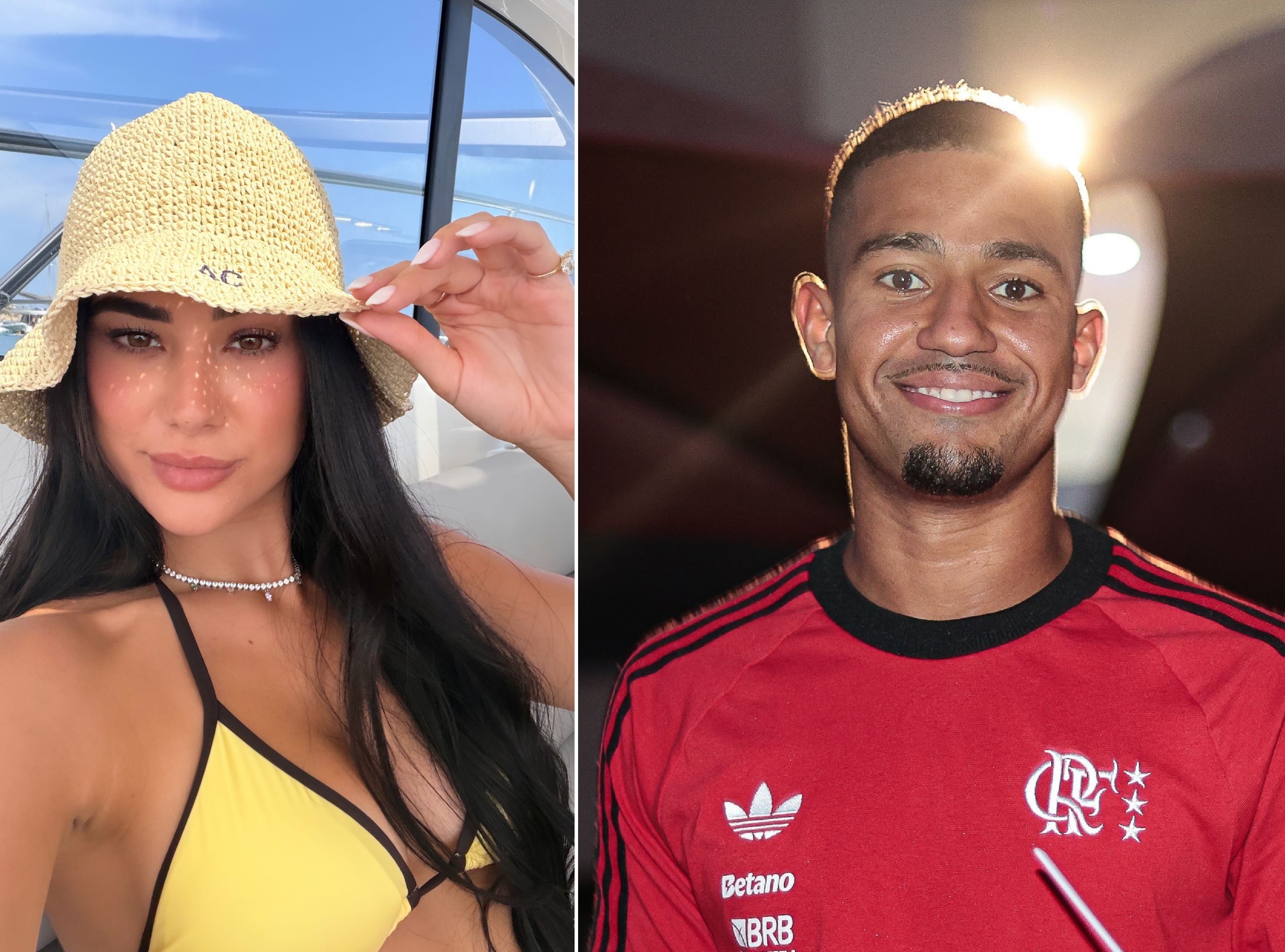 Samuel Lino, do Flamengo, engata romance discreto com modelo portuguesa