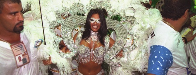 Ex-Tiazinha, Suzana Alves foi madrinha da Tradicação em 1999 — Foto: Marco Antônio Cavalcanti