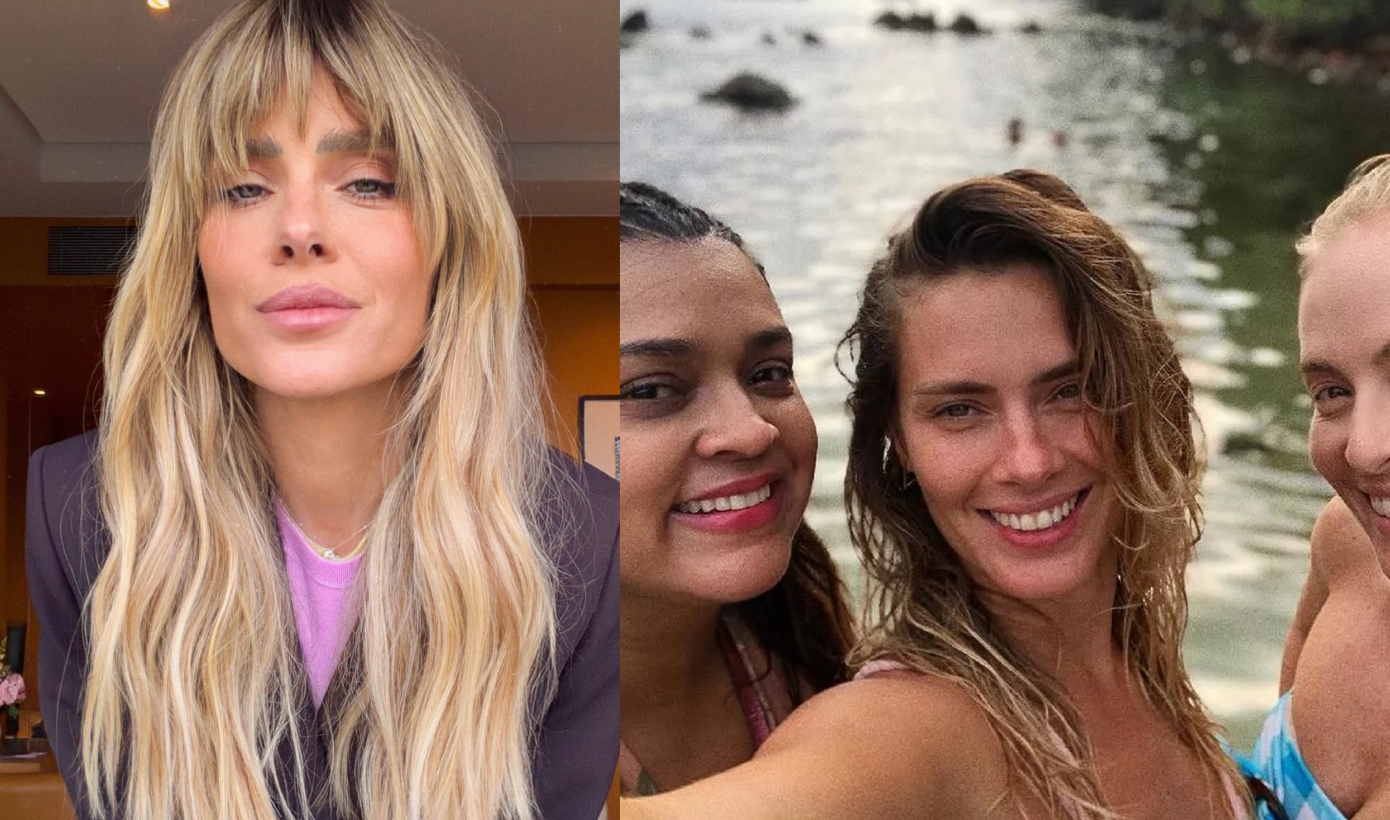 Carol Dieckmmann se emociona ao relembrar foto com Angélica e Preta Gil: 'Caiu uma lagriminha'