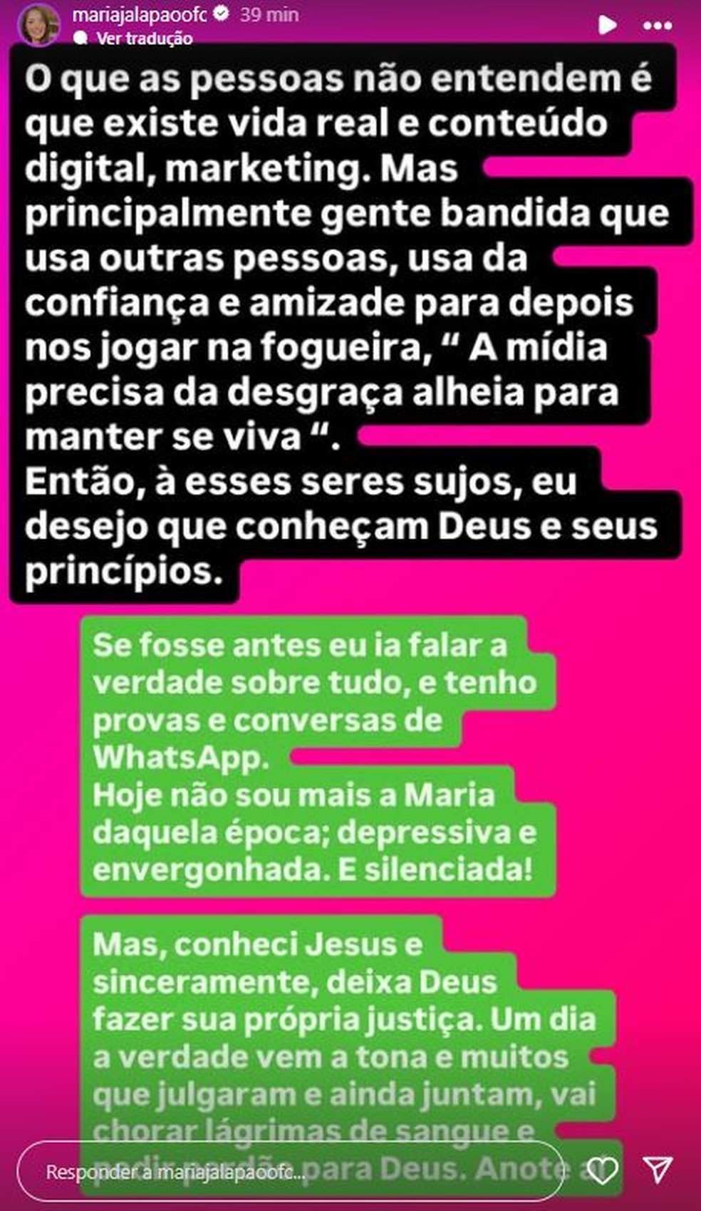 Ex de Manoel Gomes, dono do hit 'Caneta azul', desabafa nas redes após nova mulher ser abandonada por ele — Foto: reprodução
