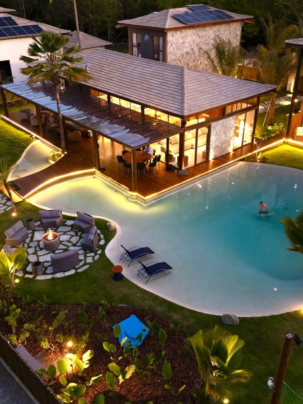 Caio Castro constrói pousada de luxo em Morro de São Paulo, BA — Foto: Reprodução/Instagram/Mansão Real/Caio Castro