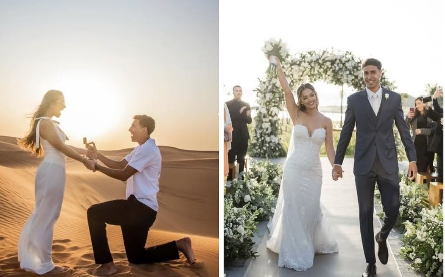 Pedido no deserto e casamento aos 19: o lado romântico de Vitor Reis ...