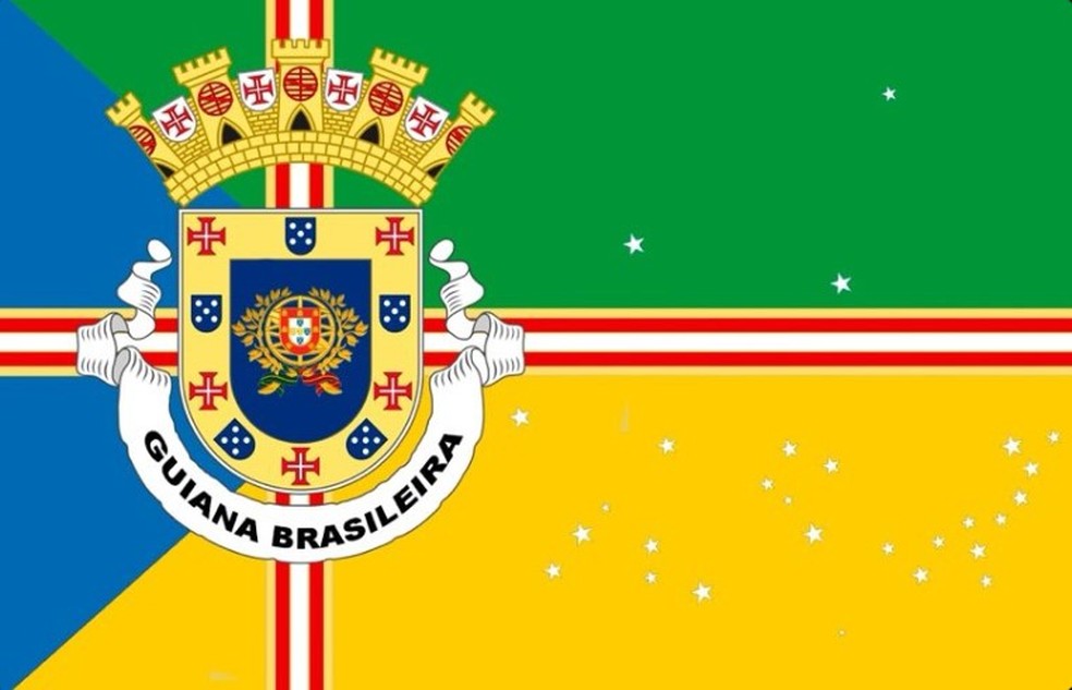 Bandeira da 'Guiana Brasileira' — Foto: Reprodução/X