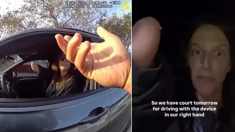 Kathleen Thomas mostra que não tem a mão direita — Foto: Reprodução/TikTok