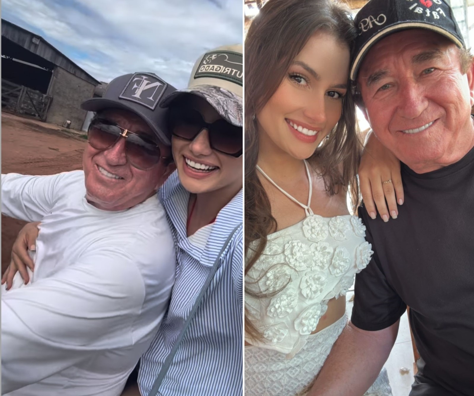 Namorada de 23 anos Amado Batista mostra viagem romântica com o cantor, de 73 — Foto: Instagram