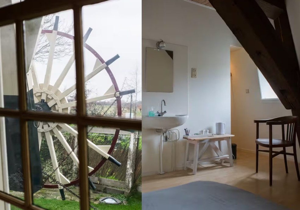 Hospedagem em um Moinho de ventos, em Amsterdã (Países Baixos, Holanda) — Foto: Reprodução / Airbnb