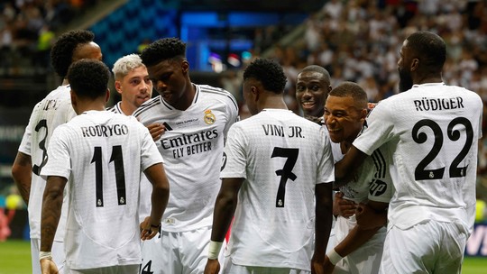 Mbappé estreia com gol, Vini Jr é decisivo e Real Madrid conquista a Supercopa da Europa