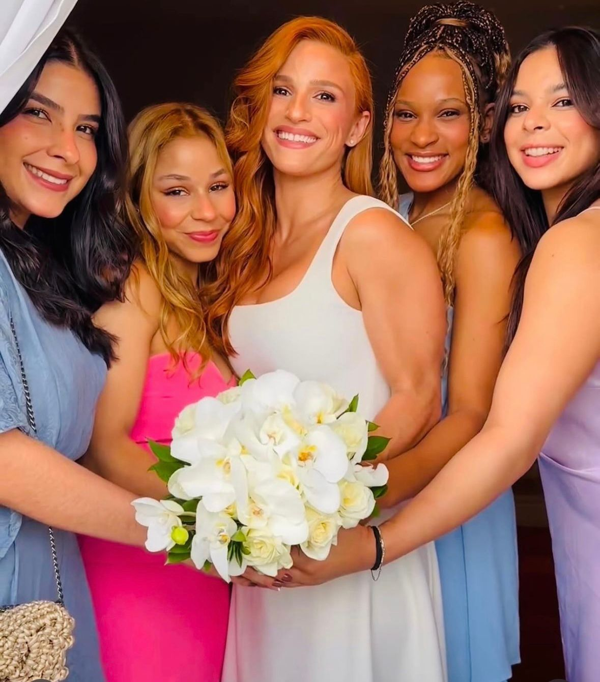 Rebeca Andrade e Flavia Saraiva no casamento de Jade Barbosa — Foto: Instagram