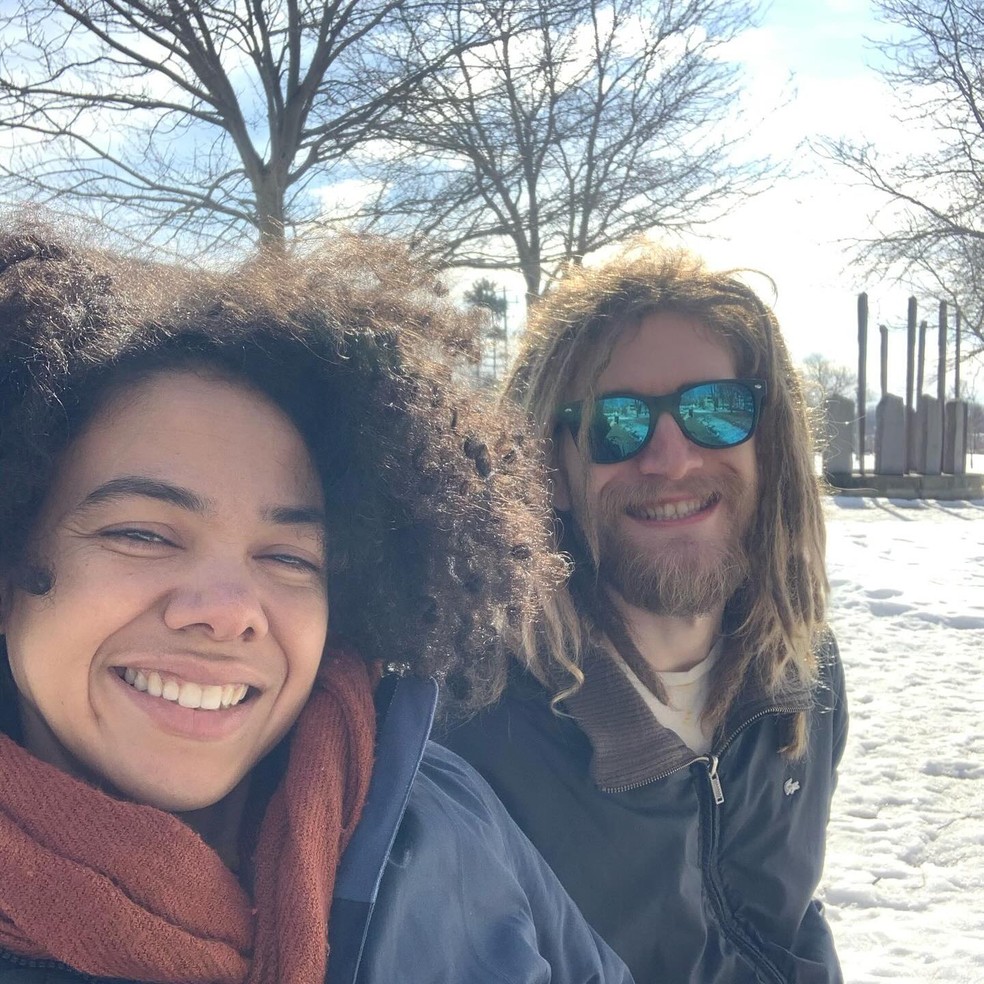 Bruno Ciocler com a mulher no Canadá — Foto: reprodução/ instagram