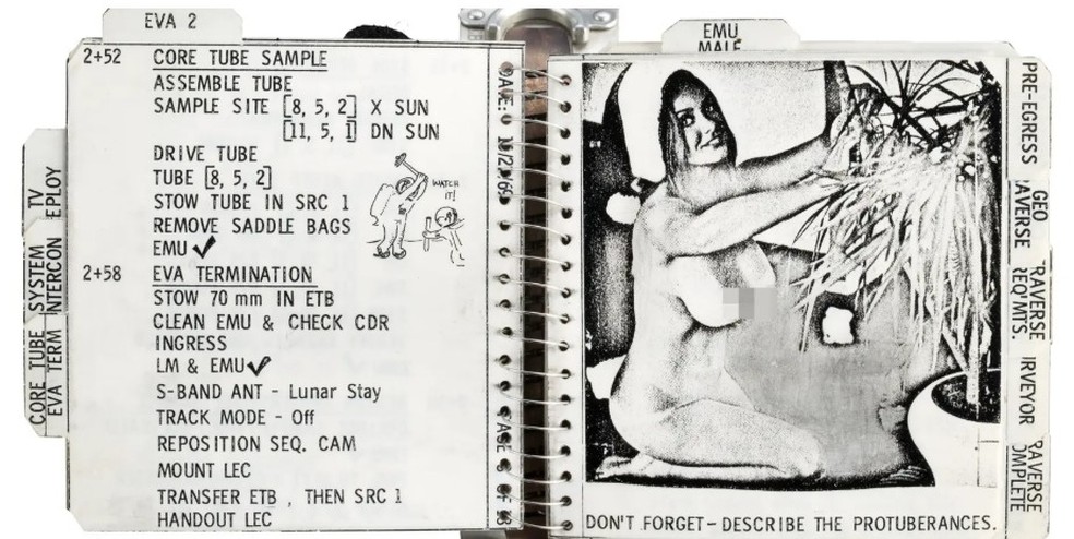 Fotos da 'Playboy' levadas à Lua são arrematadas em leilão por R$ 2 milhões — Foto: Reprodução/Heritage Auctions