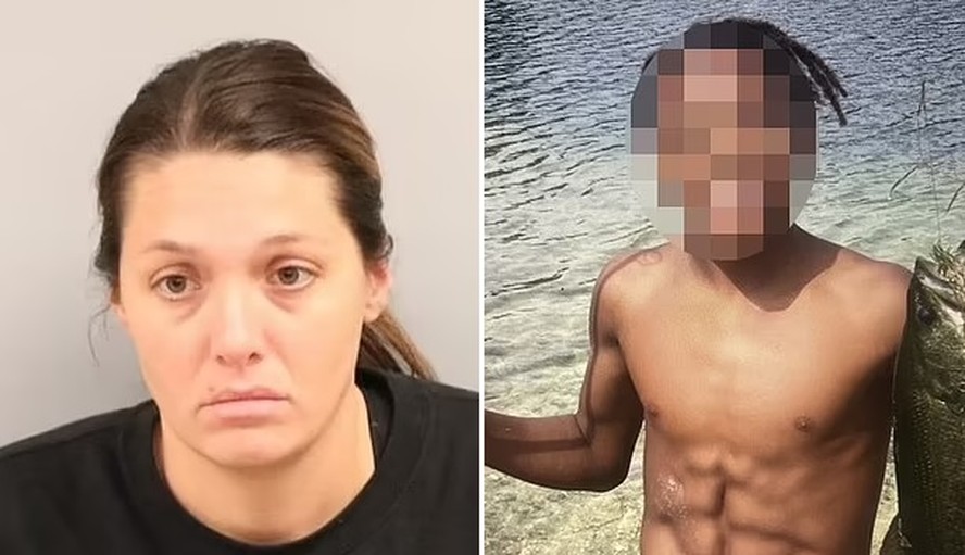 Laura Caron e o pai do seu filho, em imagem recente