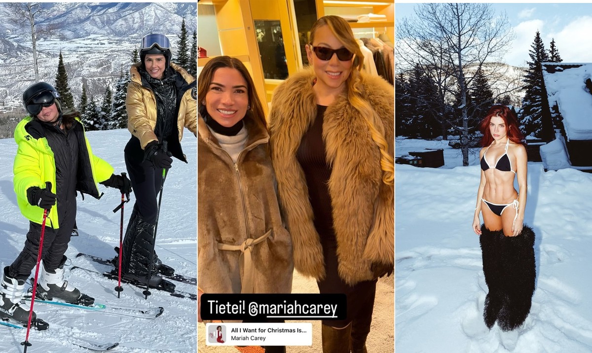 Nada de calor! Celebridades como Deborah Secco, Patricia Abravanel e Gkay escolhem Aspen como destino de férias; veja quem foi e quanto custa