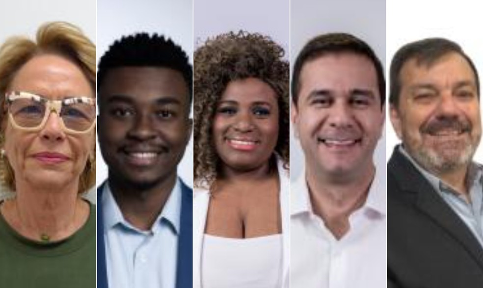 Rogeria Bolsonaro, Jean Bolsonaro, Negona do Bolsonaro, Renato Araújo do Bolsonaro e Panayotis do Lula — Foto: Divulgação / Divulgacand