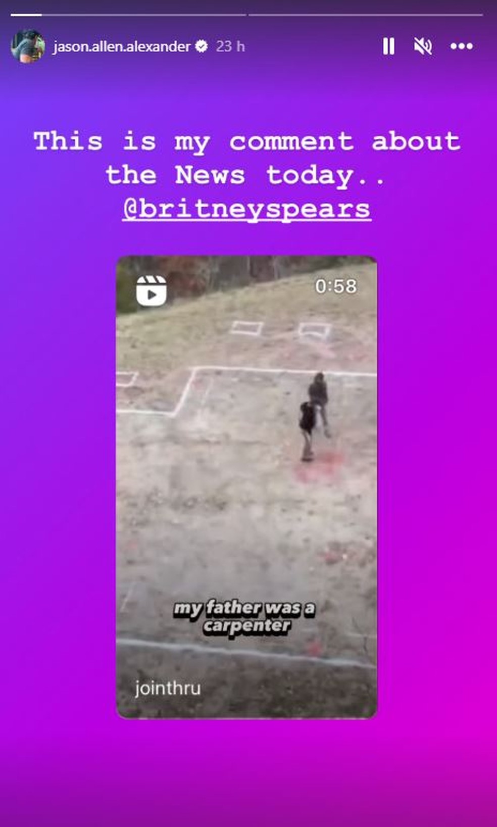 Ex-marido de Britney Spears, Jason Alexander opina sobre a separação da cantora após um ano de casamento — Foto: reprodução