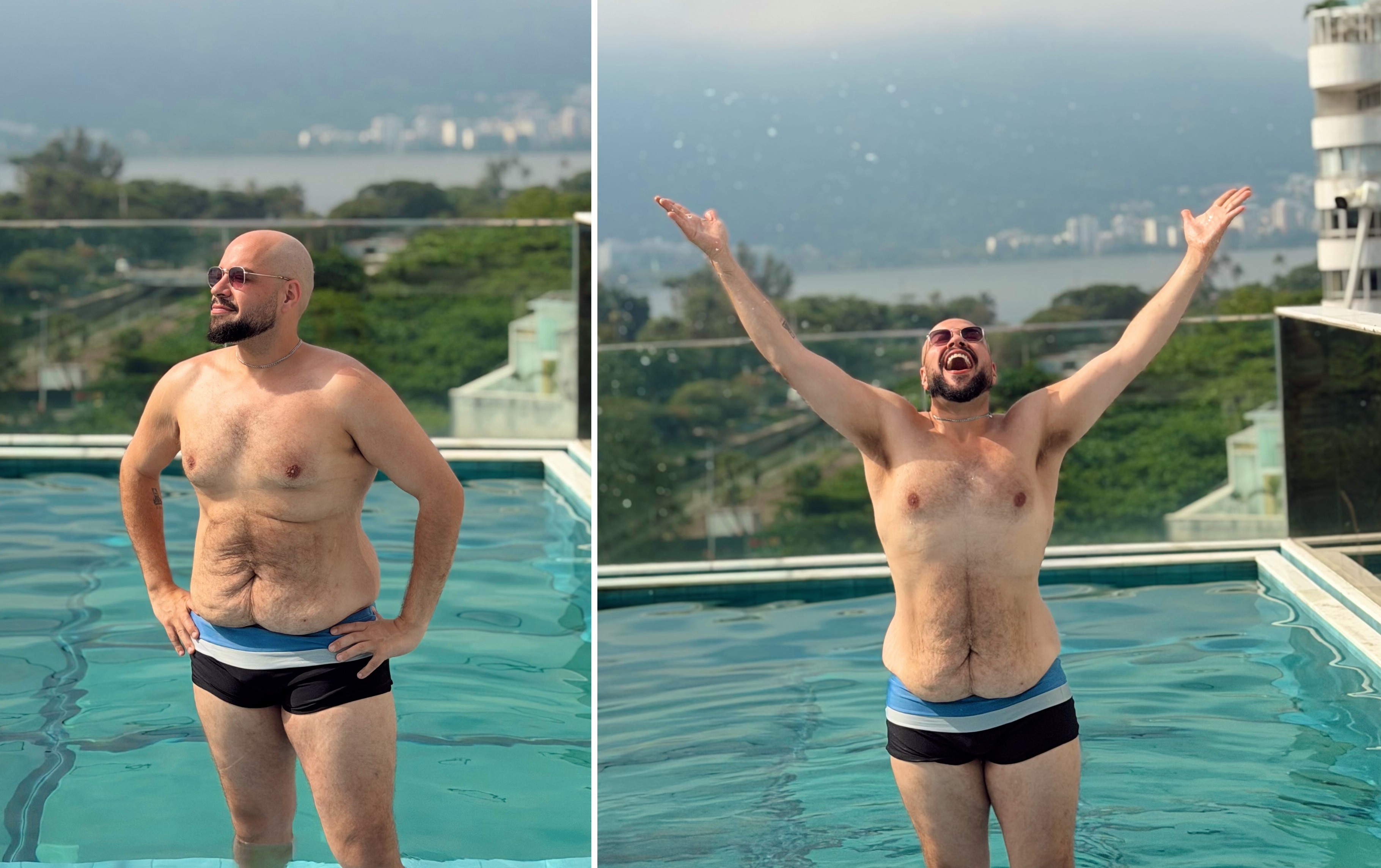 Tiago Abravanel posa de sunga após perder mais de 23kg