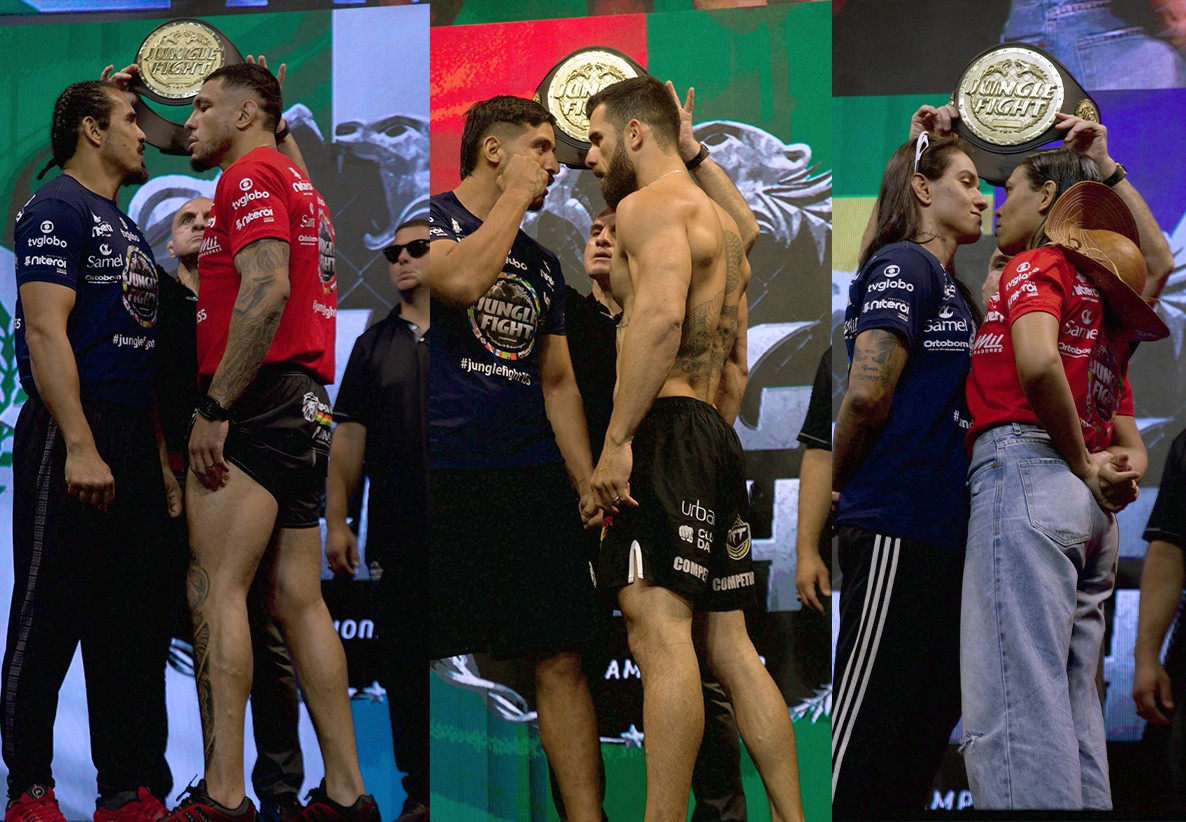 Jungle Fight 155 confirma três disputas de cinturão neste sábado em Niterói