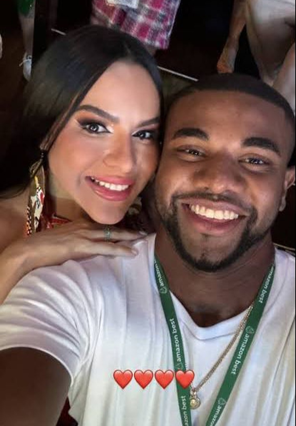 Davi e Tamires Assis: polêmica após ex-BBB postar termômetro — Foto: Instagram