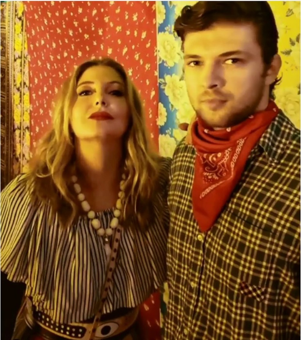 Maria Padilha com o marido, Brenno Meneghel — Foto: reprodução/ instagram 