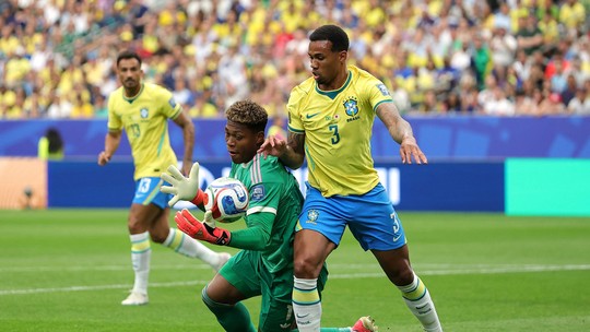 Gabriel Magalh&atilde;es explica cruzamento para gol de empate do Brasil e cita motivo de virada contra o Jap&atilde;o: 'Calma'
