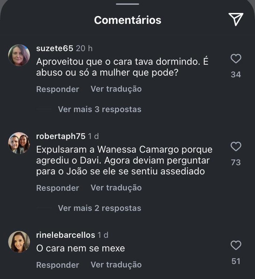 internautas criticam a postura de Thamiris — Foto: reprodução