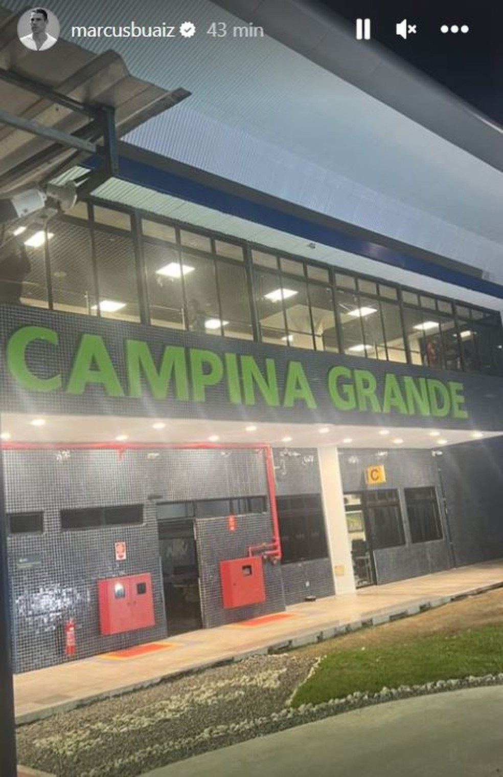 Marcus Buaiz desembarca em Campina Grande &mdash; Foto: reprodu&ccedil;&atilde;o/ instagram