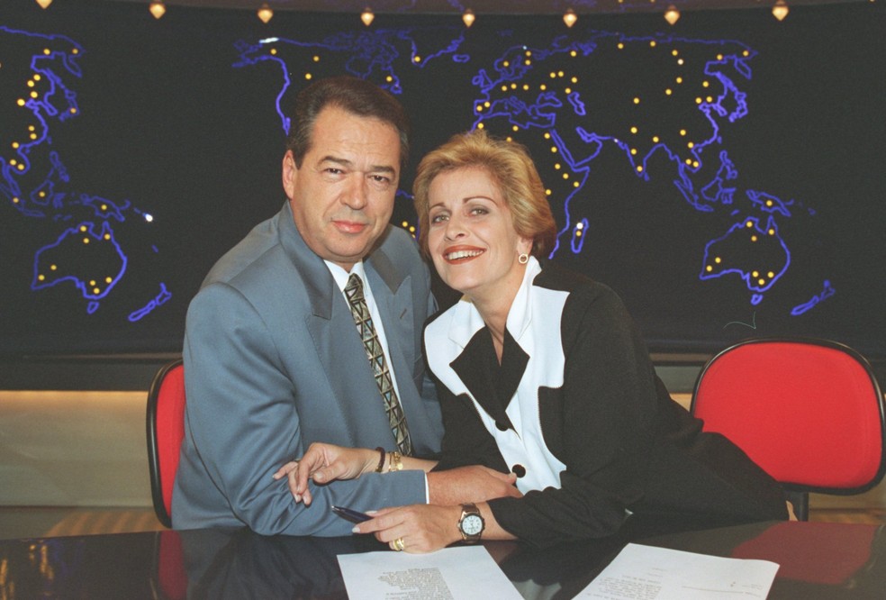 ELIAKIN ARAÚJO E LEILA CORDEIRO NO JORNAL DO SBT. — Foto: JOSÉ LUIZ DA CONCEIÇÃO