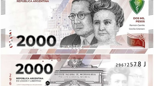 Cédula de 2 mil pesos já circula na Argentina