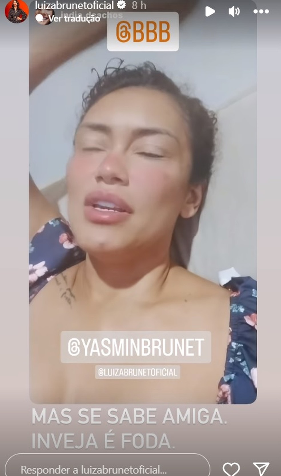 Postagem de Luiza Brunet no Instagram — Foto: Reprodução