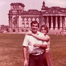 Vera Fischer e Perry Salles em 1980 em Berlim — Foto: reprodução/ instagram
