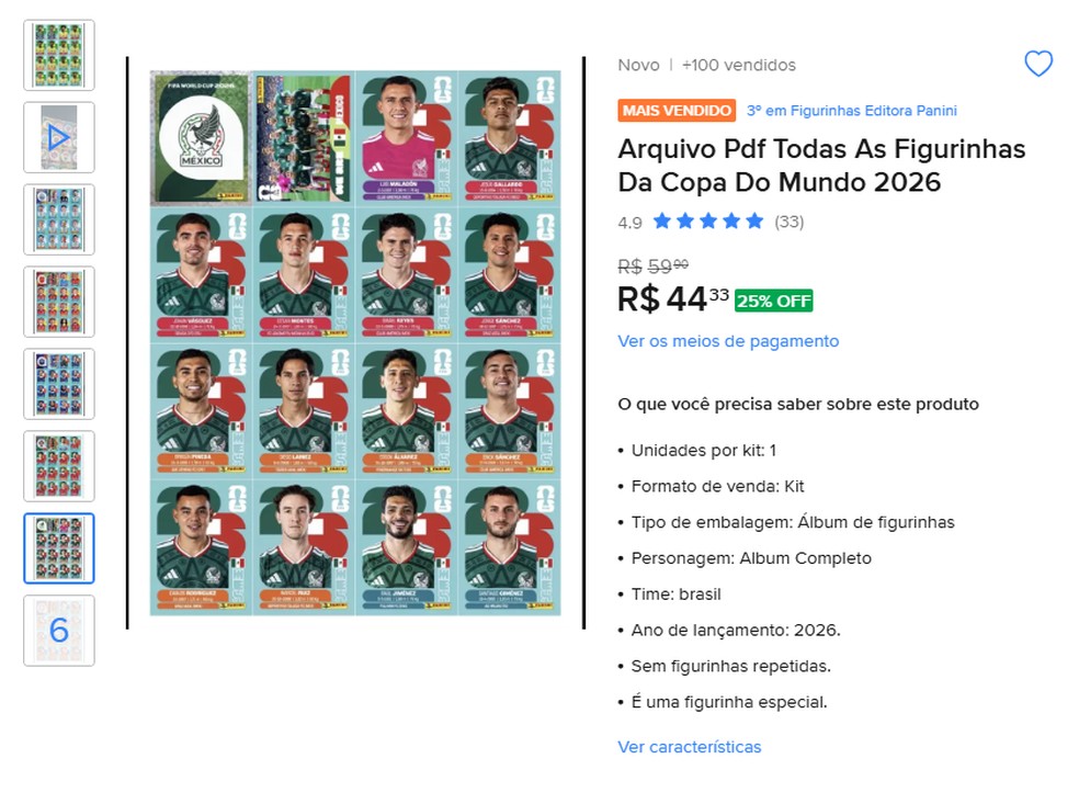 Vendedor se defende "Figurinha especial" — Foto: Reprodução