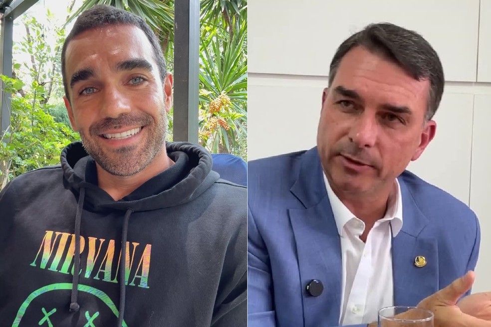 Marcus Ornellas interpreta Flávio Bolsonaro no filme "Dark horse" — Foto: reprodução/ instagram