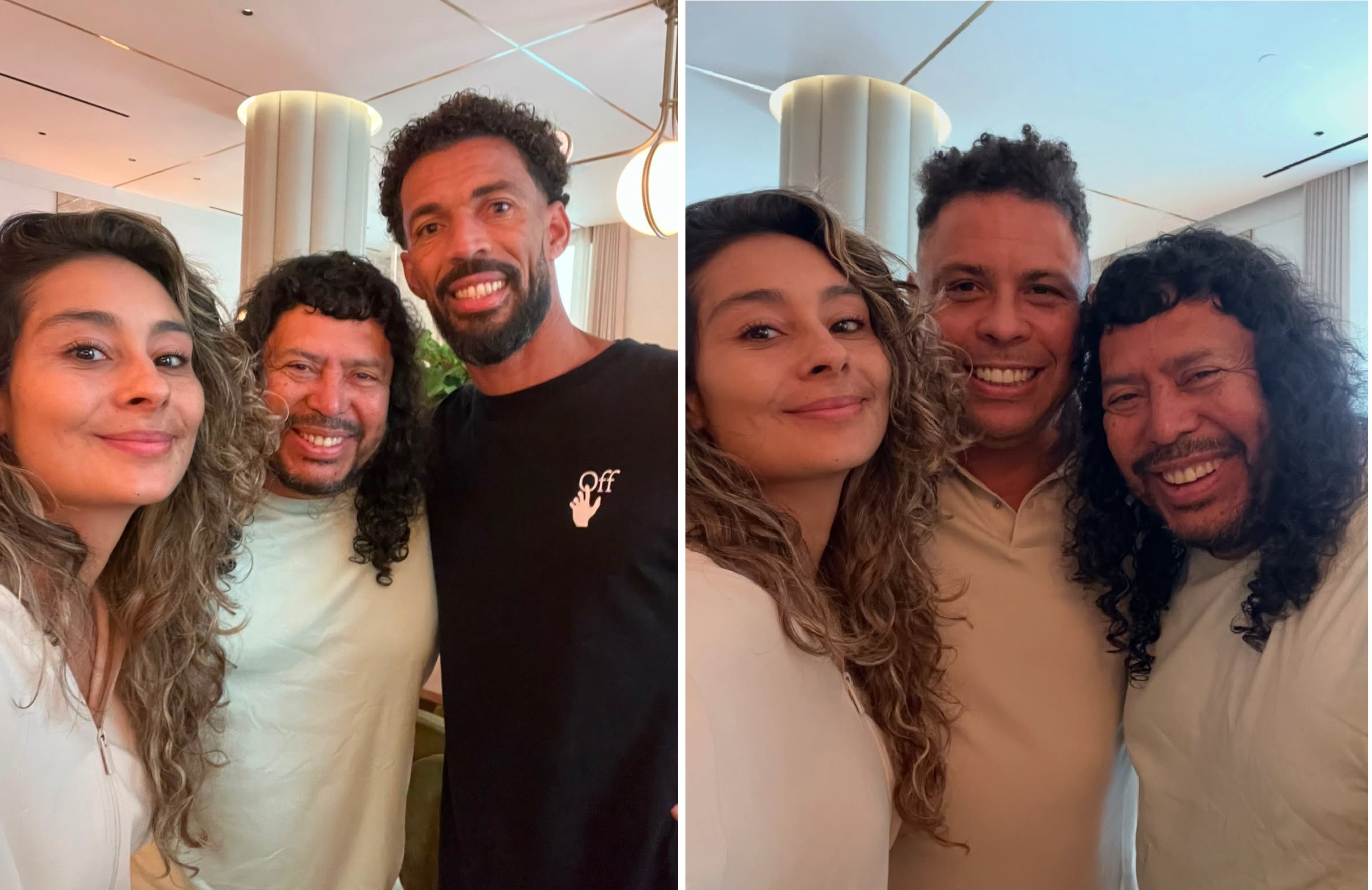 Lembra dele? Goleiro lenda da Colômbia, Higuita encontra astros do futebol e filha chama atenção