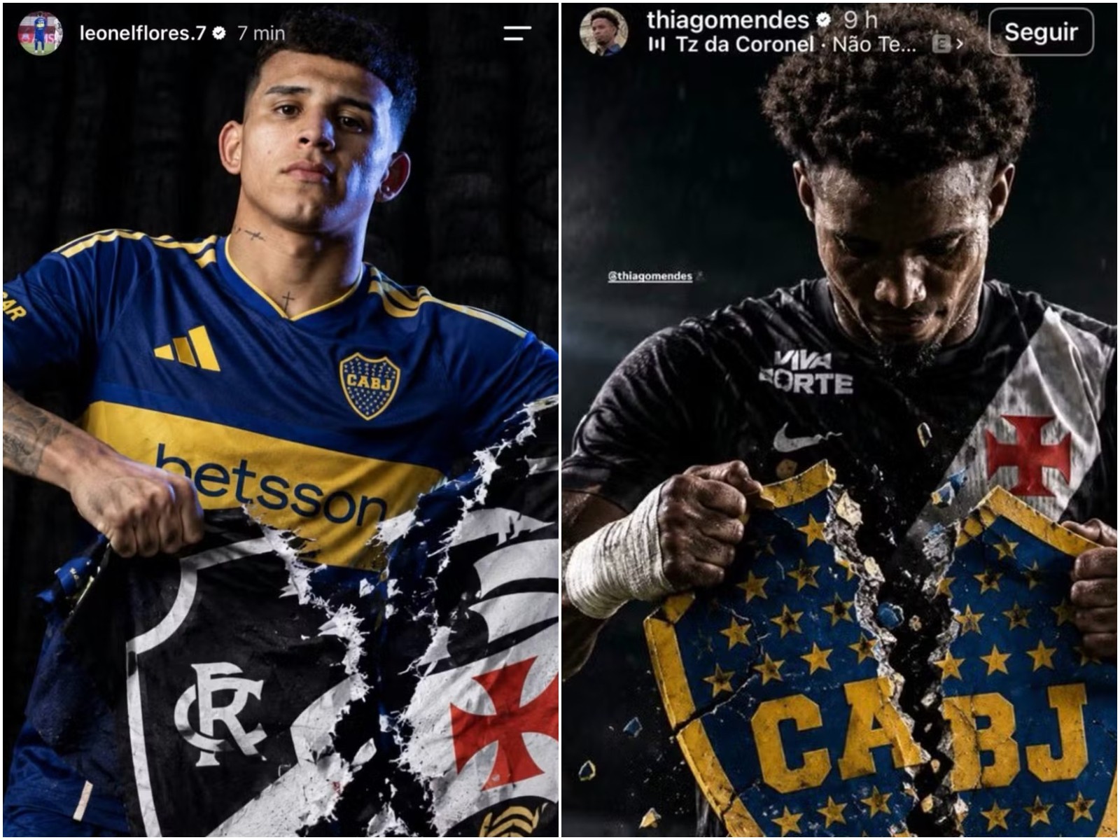 Jogador argentino devolve provocação de Thiago Mendes após Boca Juniors eliminar Vasco no Maracanã